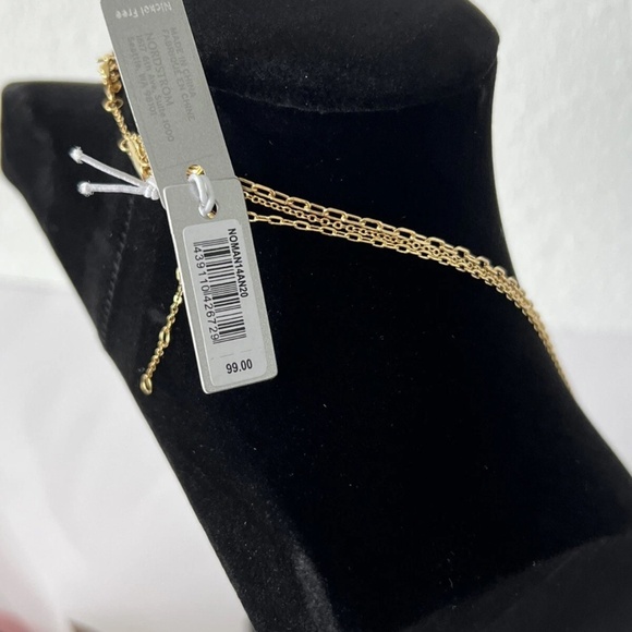 Women's Nordstrom Layered Cubic Zirconia & Chain Collar Necklace new - Picture 4 of 7